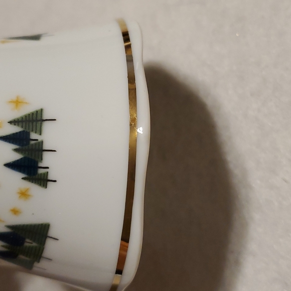 Collectible Reutter Porzellan Germany Christmas Trees Bell-Gold Trim-EC - Picture 7 of 7